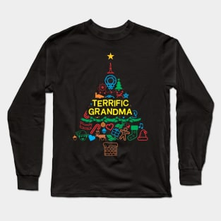 Terrific Grandma Gift - Xmas Tree 2 - Christmas Long Sleeve T-Shirt